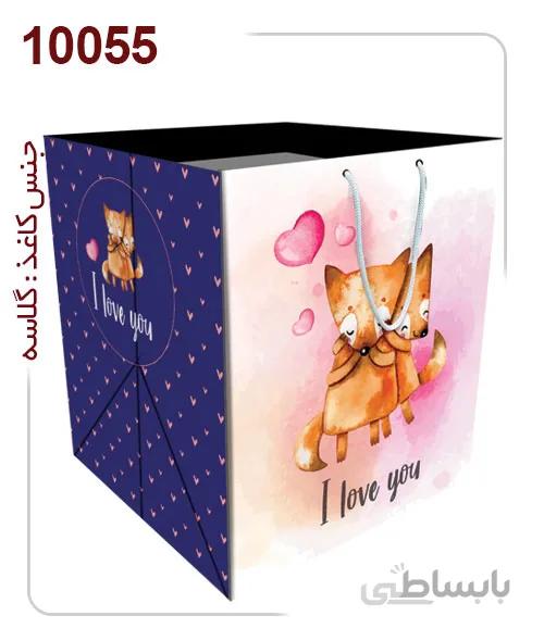 ساکدستی فانتزی طرح روباه با کاغذ گلاسه کد10055