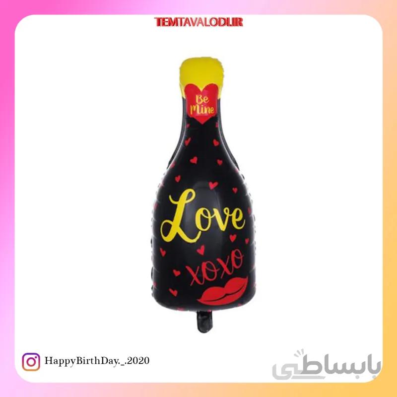 بادکنک فویلی شامپاین طرح لاو