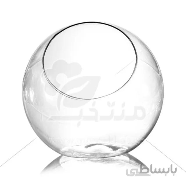 گلدان شیشه ای زیر صاف (مورب) ارتفاع 20 سانتی متر (سایز 1)