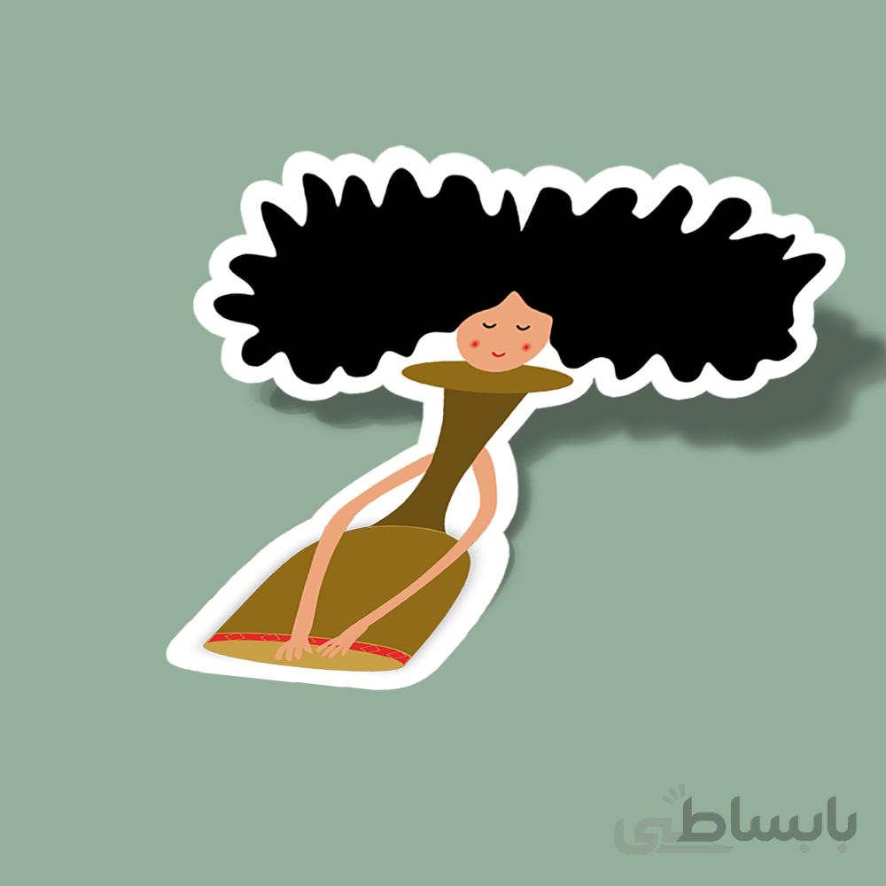 استیکر Tonbak girl