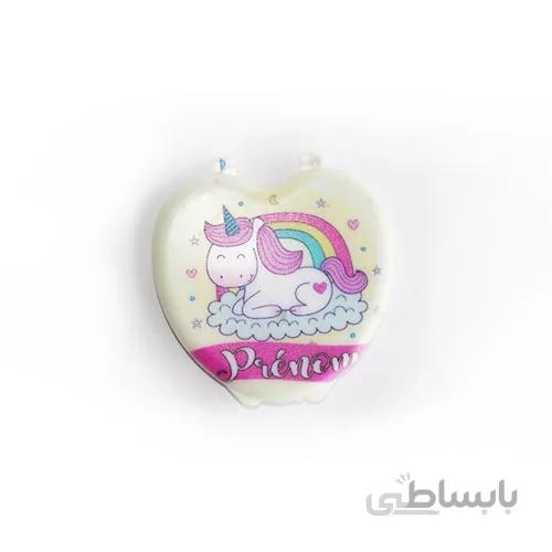 آینه قلبی تاشو طرح یونیکورن سایز بزرگ ا Large size unicorn folding heart mirror