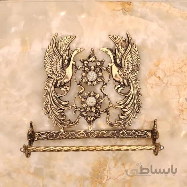 جا حوله ای برنزی طرح سیمرغ سیاه قلم کد ۲۴۱