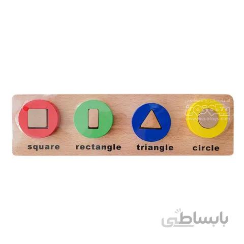اسباب بازی چوبی مدل آموزش اشکال هندسی کد 4013665
