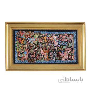 تابلو فرش دستباف مدل شکارگاه کد TAB_074