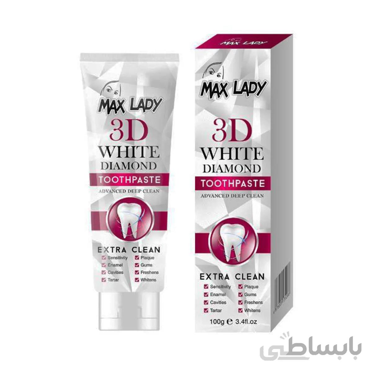 خمیر دندان سفید کننده مکس لیدی Maxlady