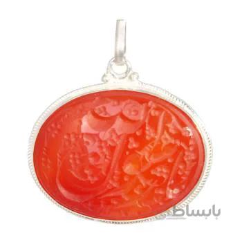 اویز گردنبند نقره زنانه بازرگانی میلادی مدل عقیق کد PK_167