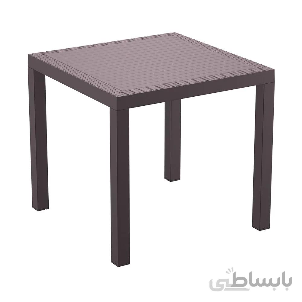 میز باغی حصیری مدل Boston 90 Rattan صنایع نظری