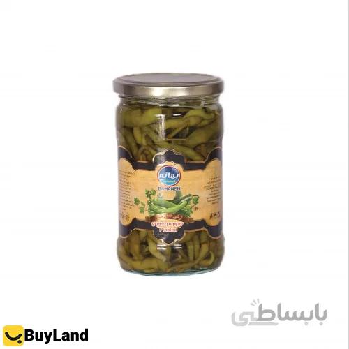 ترشی فلفل سبز 700 گرم بهانه ا Bahaneh Green Pepper pickeld 700gr