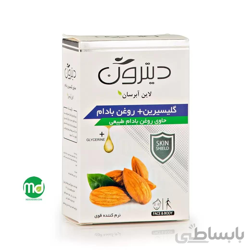 صابون آبرسان صورت و بدن دیترون حاوی روغن بادام شیرین