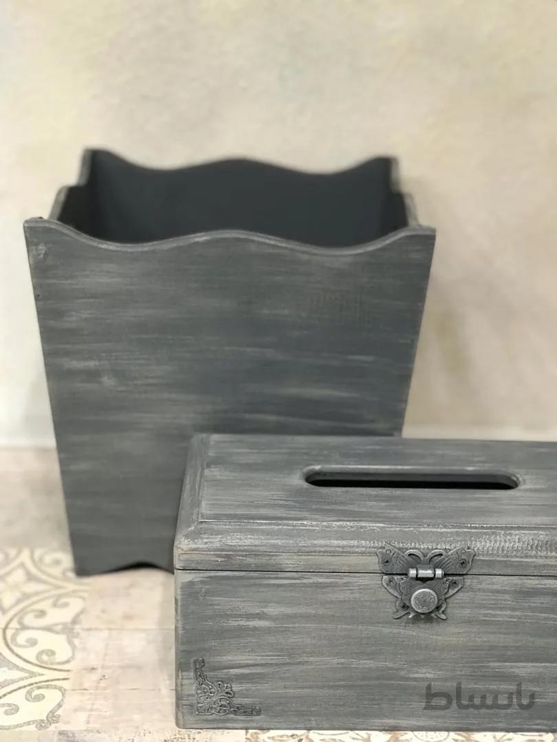 سطل کنار سالنی چوبی پتینه کد ۱۰۲۲۲۵