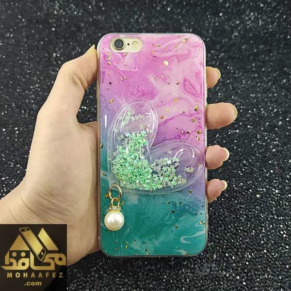قاب ماربل آیفون Iphone 7 / 8 طرح قلب برجسته آکواریومی کد IP613C