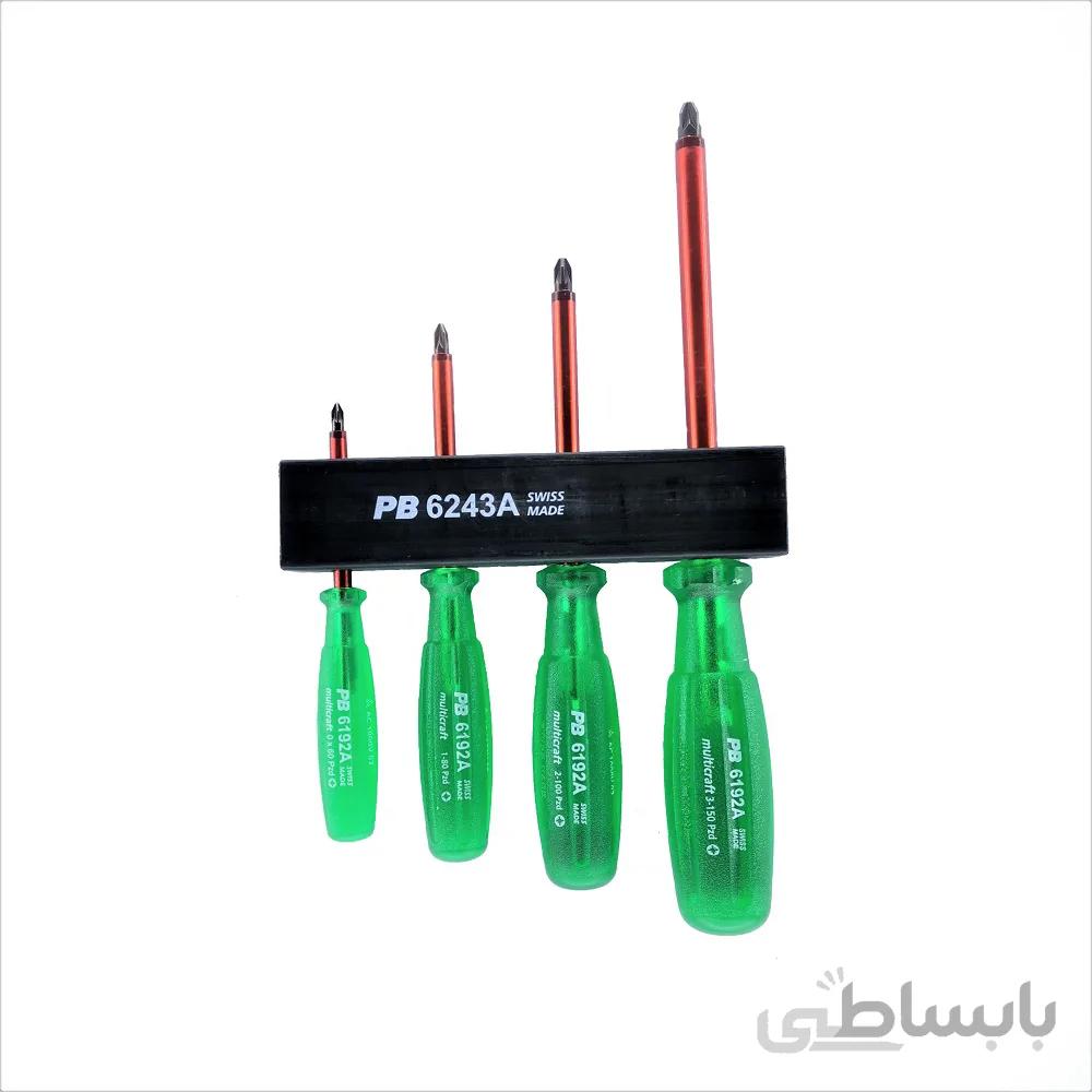 مجموعه پیچ گوشتی چهارسو PZسوییس تولز عایق برق
