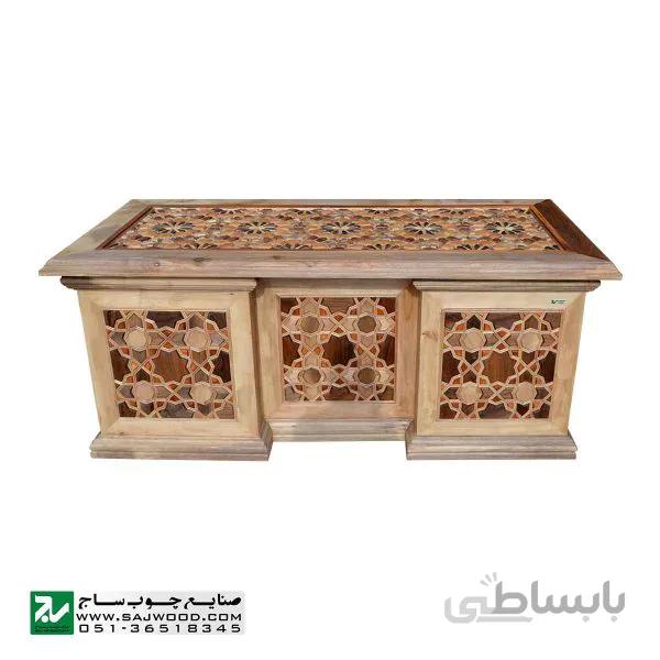 میز اداری و مدیریتی صنایع چوب ساج مدل ۳۲۷