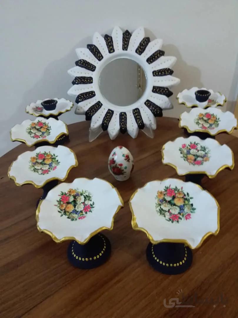 هفت سین پایه دار سفالی کد ۱۰۲۵۱۸