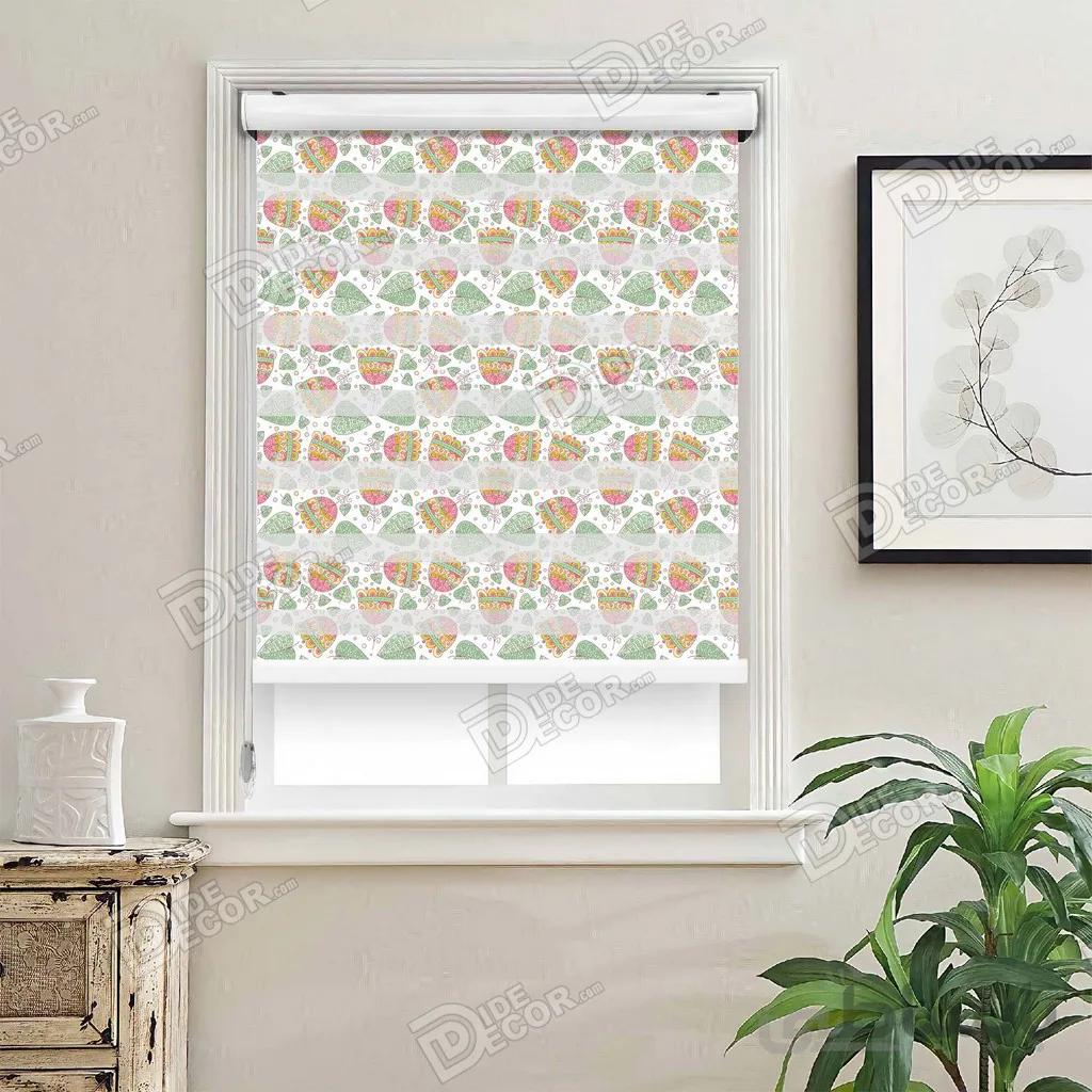 پرده زبرا گل دار چاپی دو رو کد ZMP 513