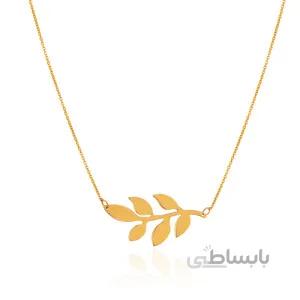 گردنبند طلا طرح برگ کد LN881