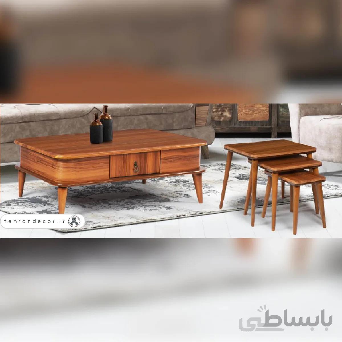 ست میز جلومبلی عسلی راهان