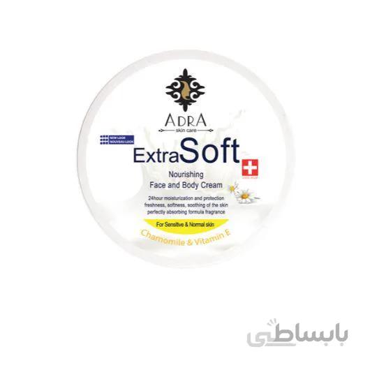 کرم تغذیه کننده و مرطوب کننده آدرا حاوی عصاره بابونه حجم 200 میل ا Adra Extra Soft And Nourishing Cream With Chamomile Extract 200ml