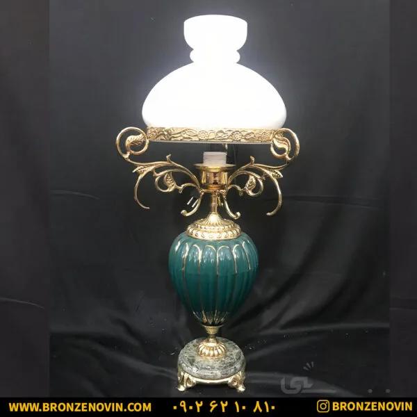 آباژور برنزی رومیزی طرح چهارم