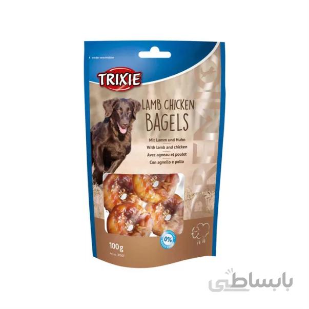 تشویقی سگ با طعم مرغ و بره بیگل تریکسی – Trixie Lamc Chicken Bagels