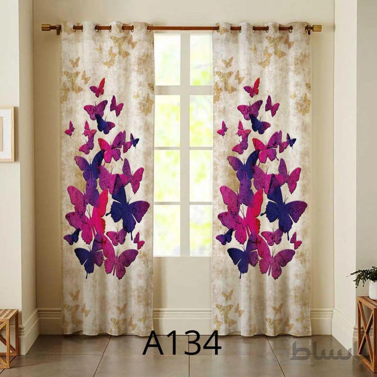 پرده چاپی طرح گل کد A134