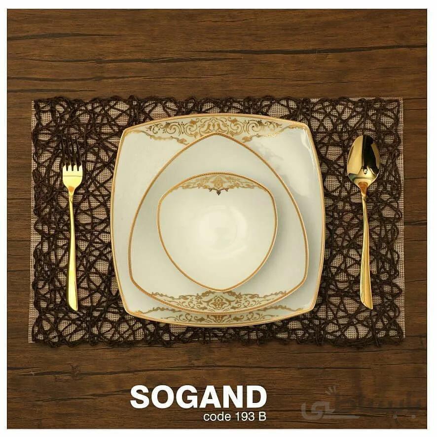 سرویس 30 پارچه 6 نفره چینی پردیس طرح سوگند طلایی
