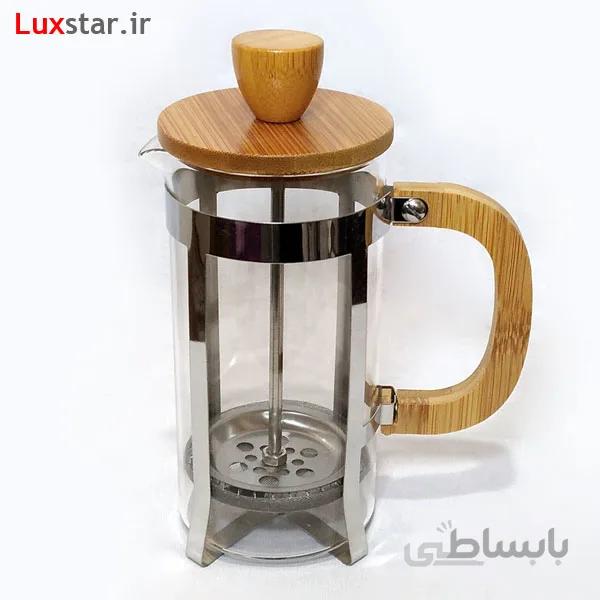 فرنچ پرس 350 میلی لیتر با چوب بامبو ا Bamboo 350 ml French Press