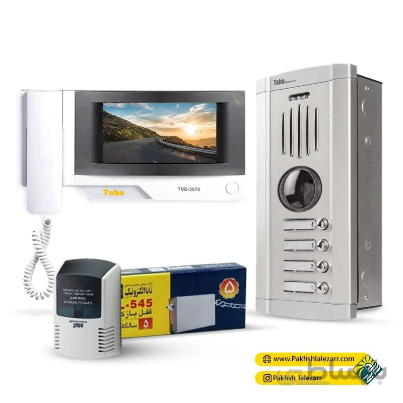 پکیج کامل آیفون تصویری مانیتور 7 اینچ مدل 3070 و پنل سهند تابا الکترونیک