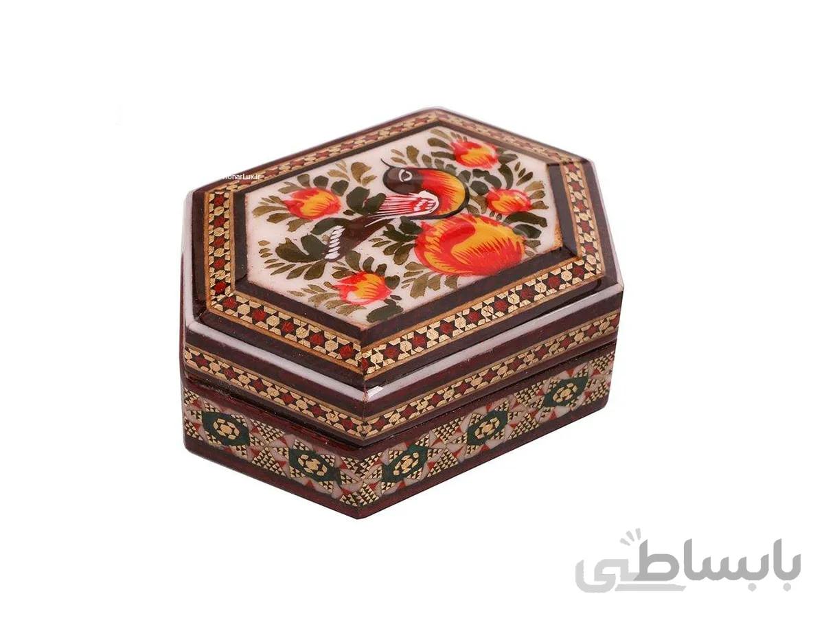 جعبه جواهر خاتم کاری کد 855