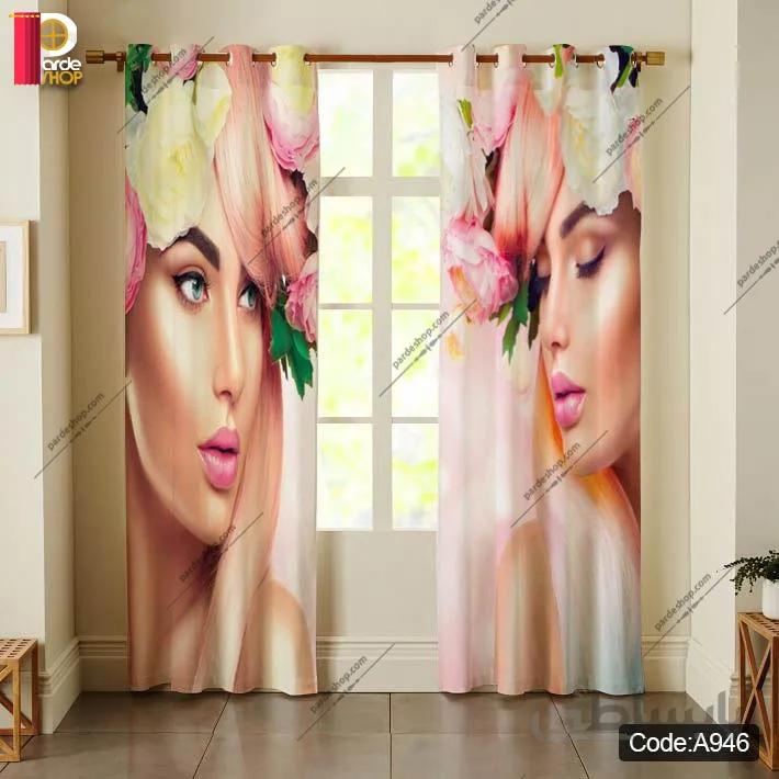 پرده پانچی چاپی کد A946