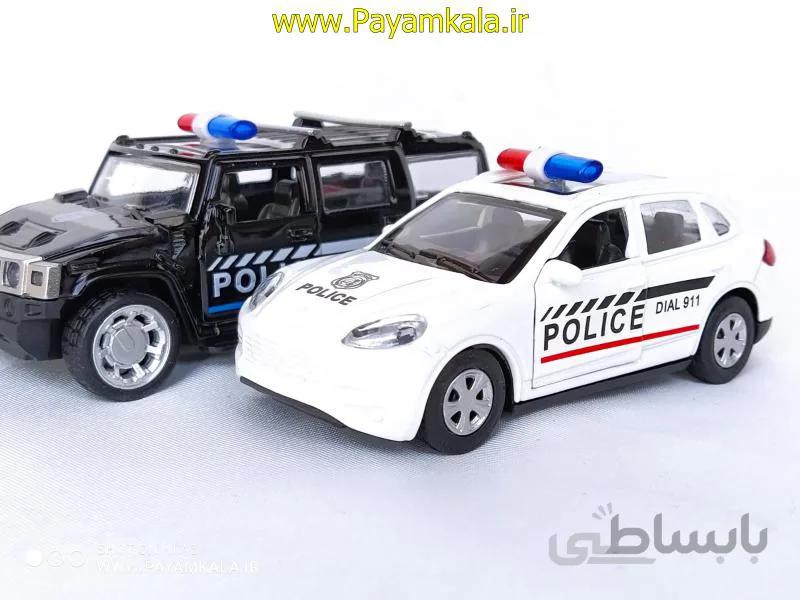 اسباب بازی ماشین پلیس پورشه سفید