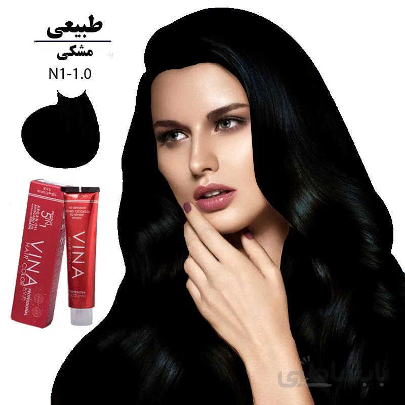 رنگ مو وینا 125میل کراتینه مشکی N1-1.0