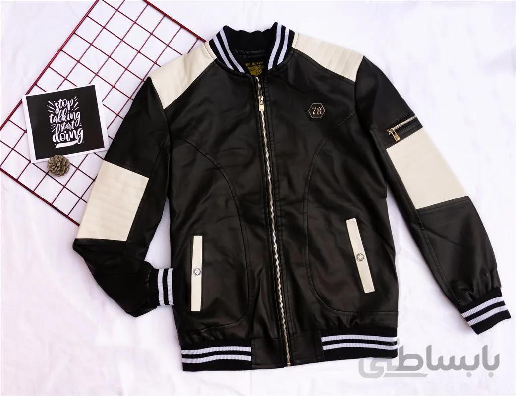 کاپشن چرم یقه خلبانی کد 885