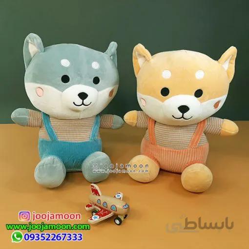 عروسک خرس جلیقه پوش 34سانت