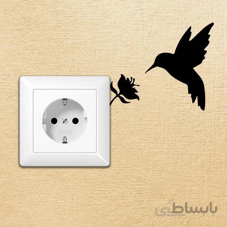 اشکال دکوراتیو کلید و پریز فروشگاه اژنگ طرح پرنده کد AD S 587