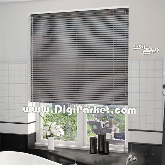 پرده کرکره فلزی دودی ساده ۱۶ میلیمتری P9199