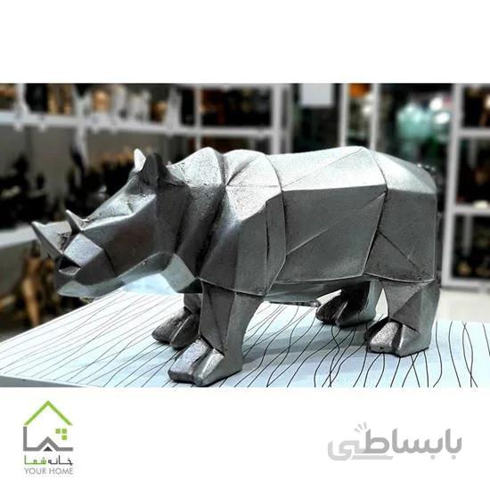 مجسمه دکوری کرگدن گرافیکی