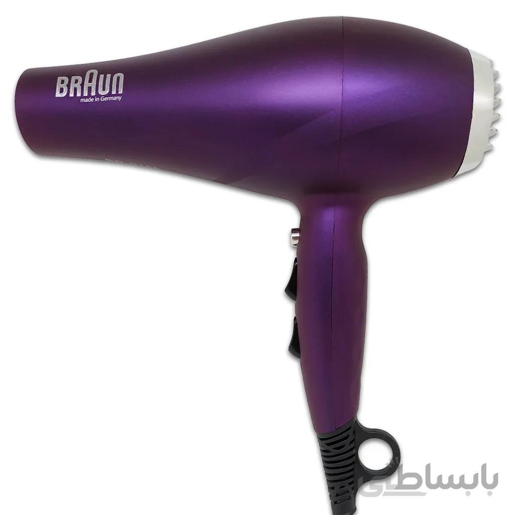 سشوار حرفه ای براون مدل BR-9186 قدرت ۵۰۰۰W ا BRAUN BR-9186 Colour Saver Salon Dry Travel