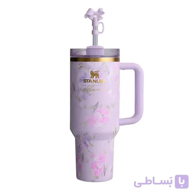 تراول ماگ استنلی مدل LoveShackFancy Holiday Quencher Limited edition گنجایش 1.18 لیتر