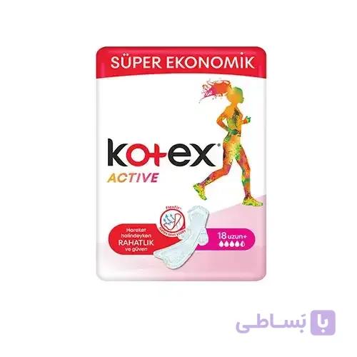 نوار بهداشتی مدل اکتیو سایز بزرگ بسته 18 عددی 18 ع
