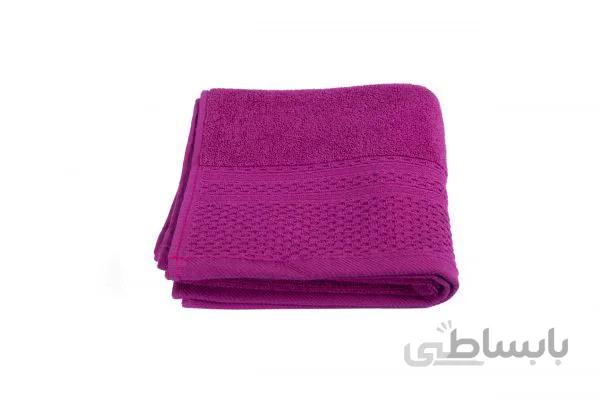 حوله دستی Bera Home طرح حصیری رنگ ارغوانی