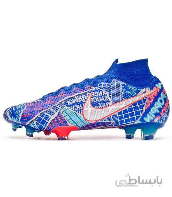 کفش فوتبال نایک مرکوریال سوپرفلای کپی Nike Mercurial Superfly 7 Elite FG Blue White Red