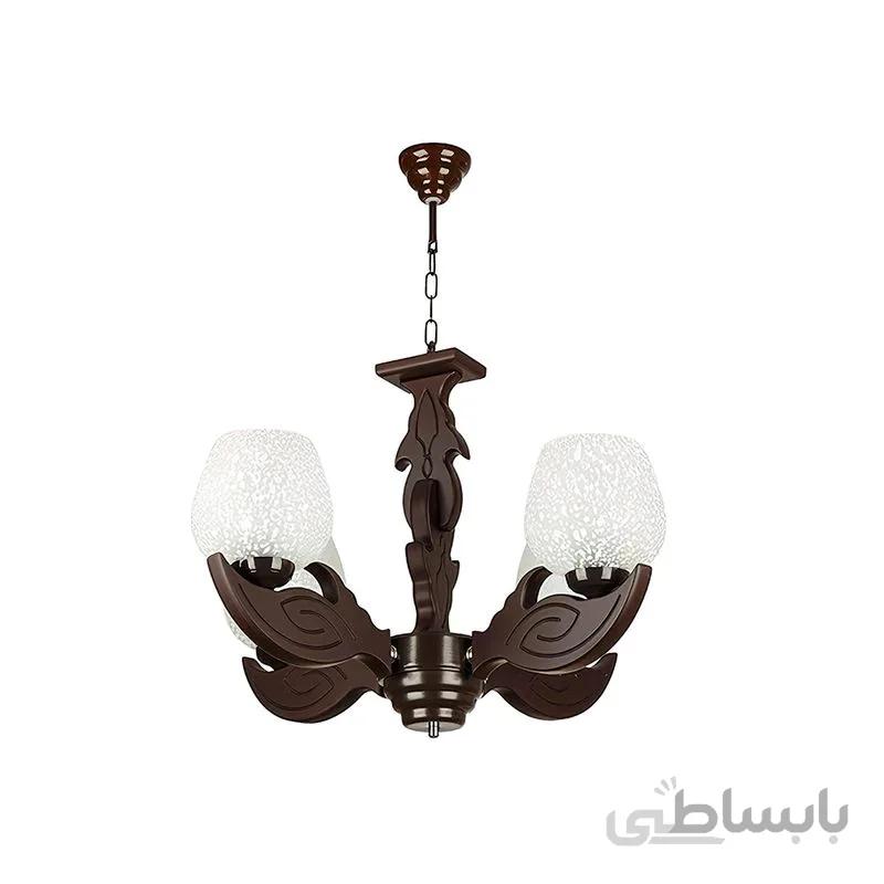 لوستر 4 شعله چشمه نور مدل G579/4-BR