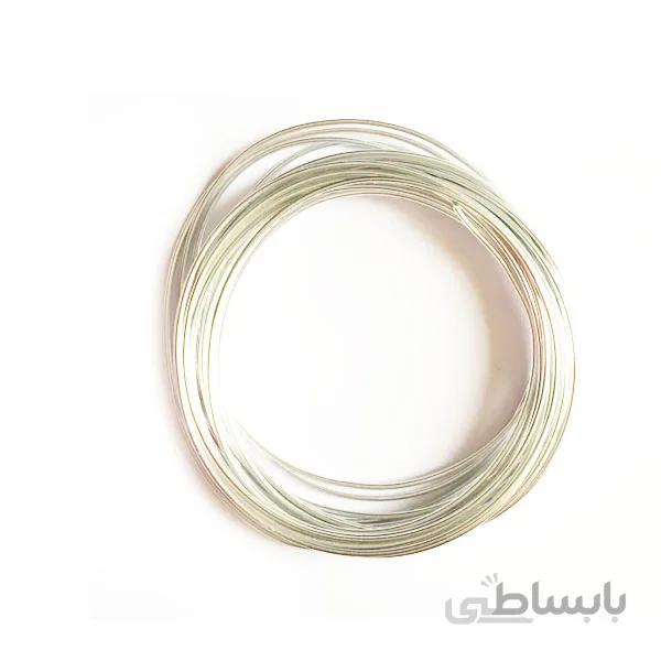 سیم مفتول نقره ای بسته 6 متری 2mm
