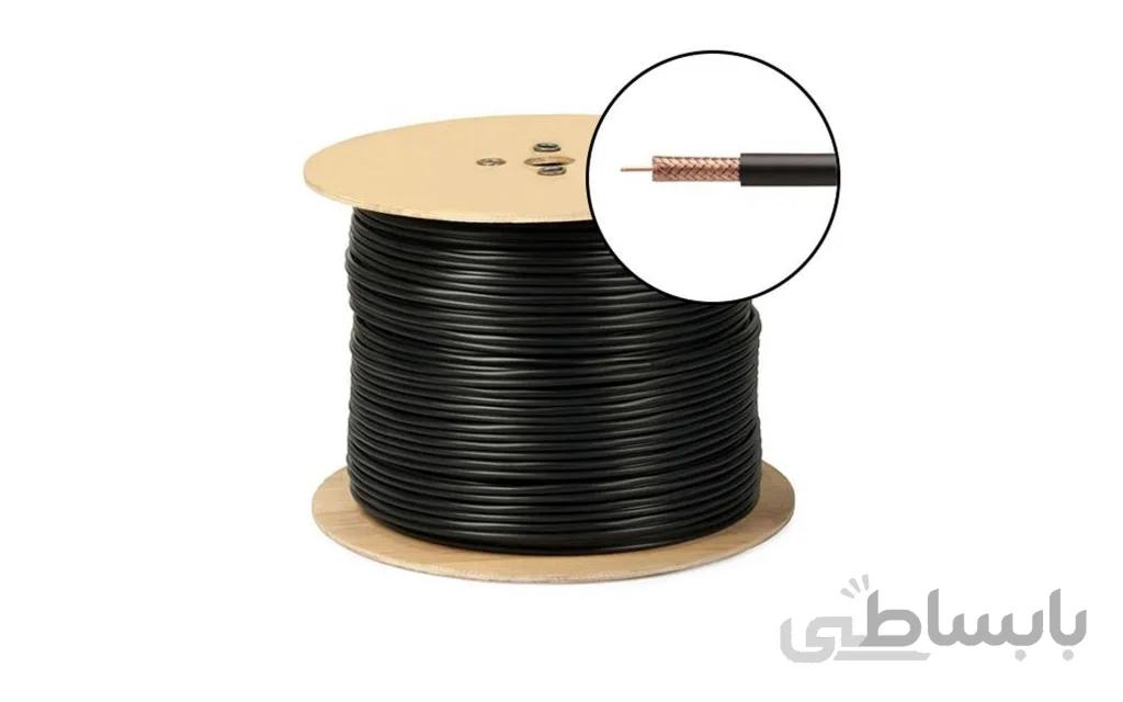 کابل کواکسیال زیمنس مغزی مس 0.7 شیلدروکش مس 96 رشته ا Coaxial shielded copper cable 96 copper core 0.7 cableino