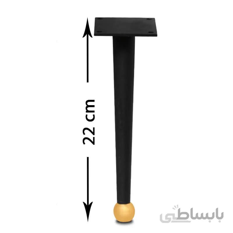 پایه مبل صدرا مشکی ۲۲ سانت