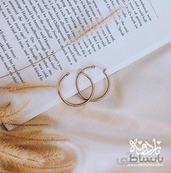 گوشواره حلقه استیل - 35mm