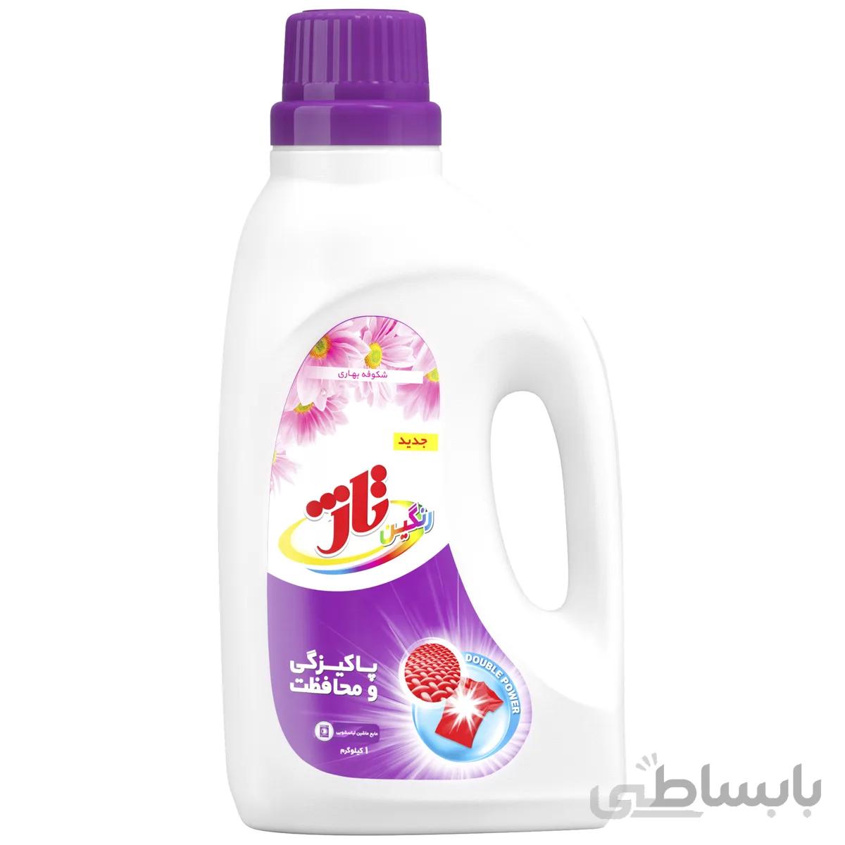 مایع لباسشویی ۱۰۰۰ گرمی رنگین تاژ – کارتن ۱۲ تایی