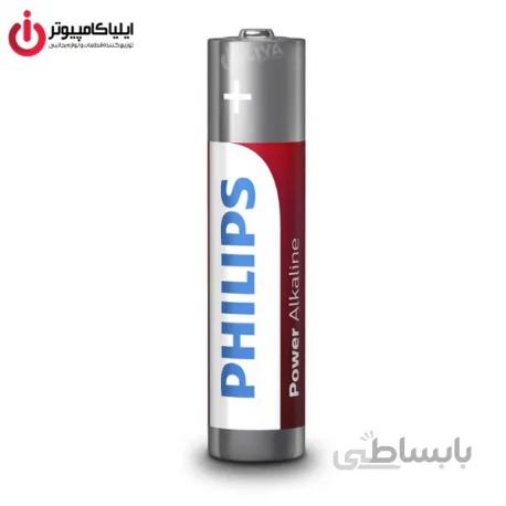 باتری نیم قلمی Alkaline فیلیپس مدل LR03P24P/97 سری Power بسته 24 عددی