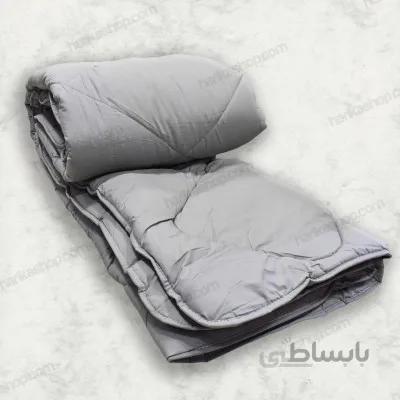 لحاف لایت هتلی دونفره رنگ طوسی